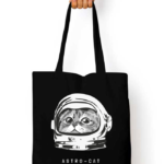 Zipper Tote Bag - Space Cat