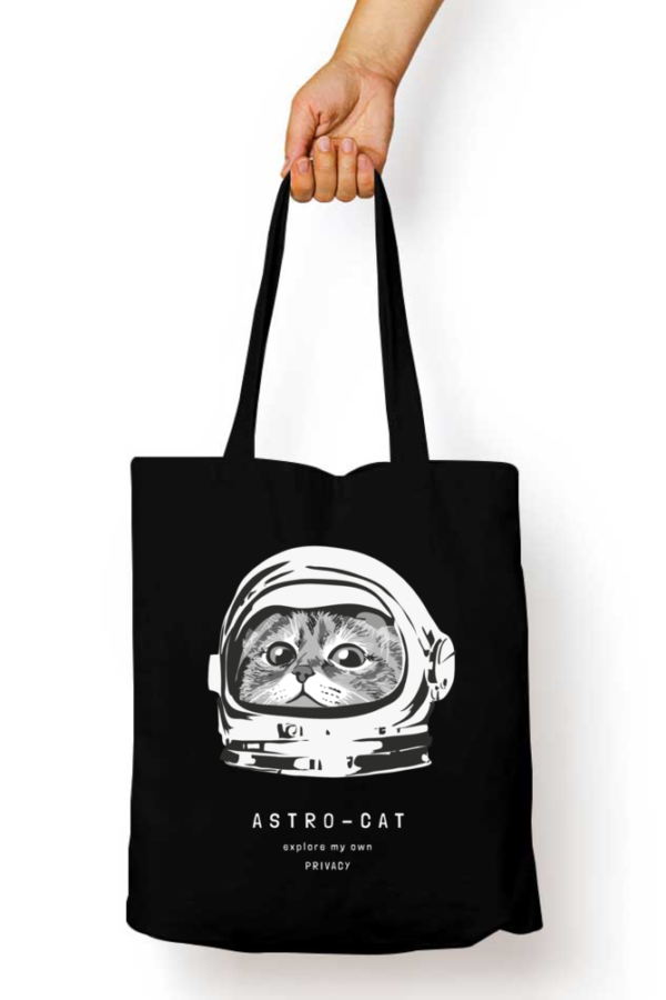 Zipper Tote Bag - Space Cat