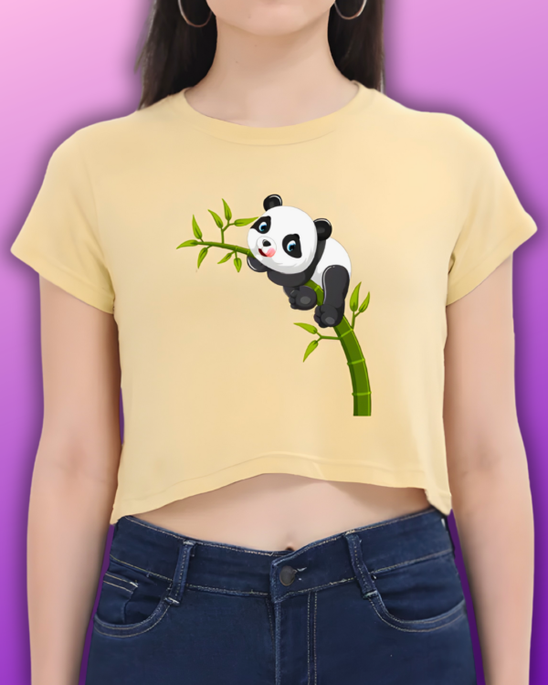 Cute Panda Crop Top