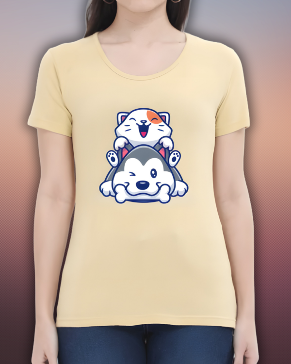 Cute Pet Round Neck T-Shirt